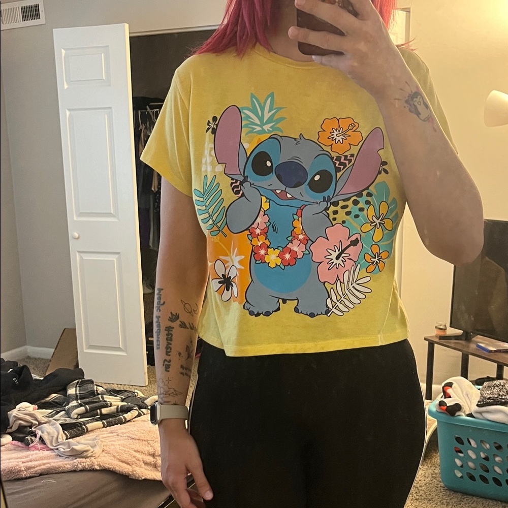 Disney Yellow Stitch Graphic Tee